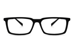 EYE'M Rectangle Eyeglasses in Black & Blue – Product Photo 1