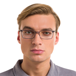 Shop EYE'M Rectangle Eyeglasses in Grey online.