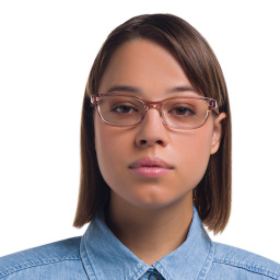 EYE'M Rectangle Eyeglasses in Pink – Product Photo 5
