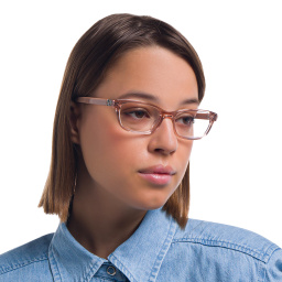 EYE'M Rectangle Eyeglasses in Pink – Product Photo 6