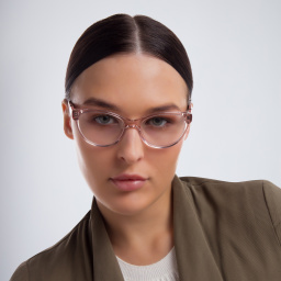 EYE'M Cat Eye Eyeglasses in Pink – Product Photo 4