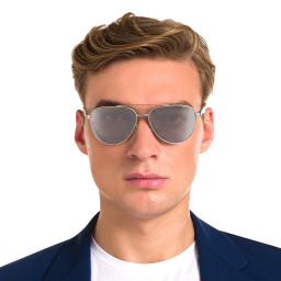 EYE'M Aviator Sunglasses in Grey – Product Photo 5