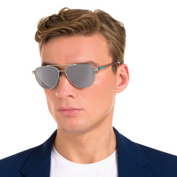 EYE'M Aviator Sunglasses in Grey – Product Photo 6