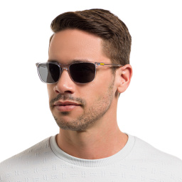 EYE'M Rectangle Sunglasses in Clear – Product Photo 5