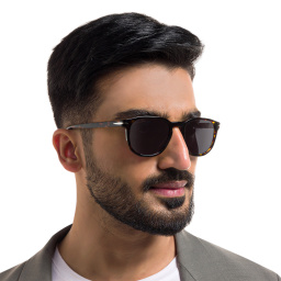 Shop EYE'M Rectangle Sunglasses in Havana online.