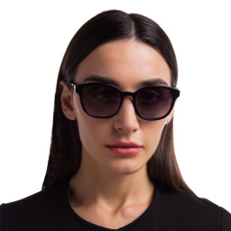 EYE'M Round Sunglasses in Black – Product Photo 5