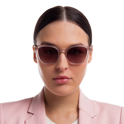 Shop EYE'M Round Sunglasses in Pink online.