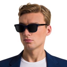 Shop EYE'M Square Eyeglasses in Black online.