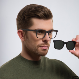 تسوق نظارة طبية بإطار مربع EYE'M بلون عنابي أسود أونلاين.