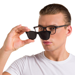 EYE'M Square Eyeglasses in Havana – Product Photo 7