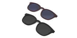 Shop EYE'M Square Eyeglasses in Black online.