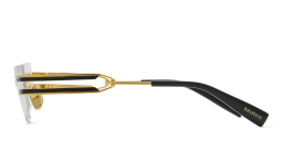 Shop BALMAIN Fixe Unisex Rimless Rectangle Eyeglasses in Gold online.