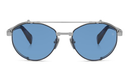 BALMAIN Brigade IV Unisex Round Sunglasses in Silver – Product Photo 1