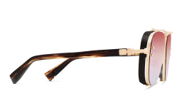 Shop BALMAIN Captaine Unisex Aviator Sunglasses in Gold online.