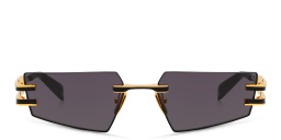 BALMAIN Fixe Unisex Rimless Rectangle Sunglasses in Black – Product Photo 1