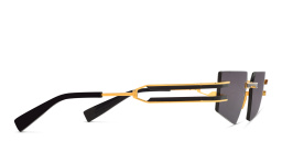 BALMAIN Fixe Unisex Rimless Rectangle Sunglasses in Black – Product Photo 3