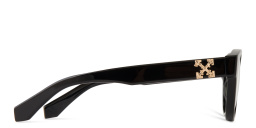 OFF WHITE Unisex Round Eyeglasses in Black – Product Photo 3