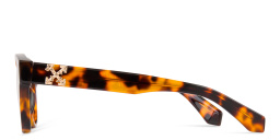 Shop OFF WHITE Unisex Round Eyeglasses in Tortoise online.