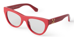 Shop OFF WHITE Unisex Cat-Eye Eyeglasses in Red online.