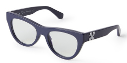 Shop OFF WHITE Unisex Cat-Eye Eyeglasses in Blue online.