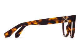 Shop OFF WHITE Unisex Cat-Eye Eyeglasses in Havana online.