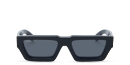 Shop OFF WHITE Unisex Rectangle Sunglasses in Polished Black online.