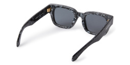 OFF WHITE Zurich Unisex Square Sunglasses in Black Marble – Product Photo 2