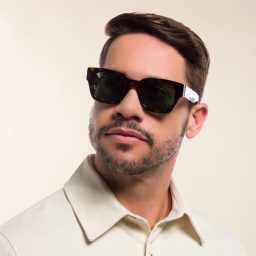 OFF WHITE Zurich Unisex Square Sunglasses in Havana – Product Photo 8
