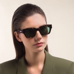 Shop OFF WHITE Unisex Square Sunglasses in Havana online.