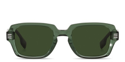 BURBERRY Eldon Rectangle Sunglasses in Green – Product Photo 1