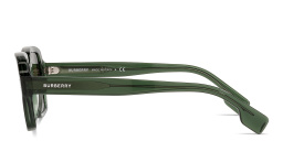 Shop BURBERRY Eldon Rectangle Sunglasses in Green online.