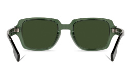 Shop BURBERRY Eldon Rectangle Sunglasses in Green online.