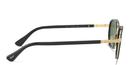 Shop PERSOL Irregular Sunglasses in Black online.