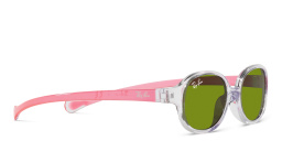Ray-Ban Junior Kids Oval Sunglasses in Transparent Light Violet – Product Photo 4