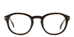 Shop DAVID BECKHAM Timeless Icons Panthos Eyeglasses in Havana online.