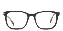 Shop DAVID BECKHAM Wide Rectangle Eyeglasses in Black online.