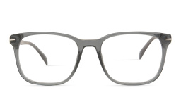 DAVID BECKHAM Wide Rectangle Eyeglasses in Transparent Grey – Product Photo 1