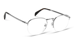 Shop DAVID BECKHAM Half Rim Oval Eyeglasses in Ruthenium Havana online.