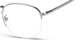 Shop DAVID BECKHAM Half Rim Oval Eyeglasses in Ruthenium Havana online.