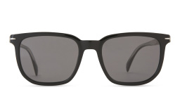 Shop DAVID BECKHAM Square Sunglasses in Black & Silver online.