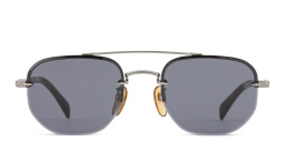 نظارة شمسية بإطار مربع نصف إطار من ديفيد بيكهام بلون أسود روثينيوم - صورة المنتج 1