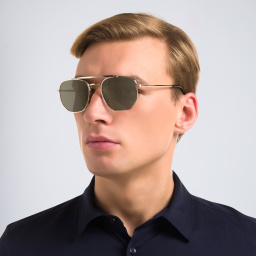 DAVID BECKHAM Square Sunglasses in Gold – Product Photo 5