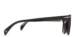Shop DAVID BECKHAM Rectangle Sunglasses in Black online.