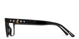 Shop JIMMY CHOO Rectangle Eyeglasses in Black online.