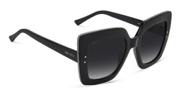 نظارة شمسية اوري/جي/اس بإطار مربع من جيمي تشو بلون أسود - صورة المنتج 3