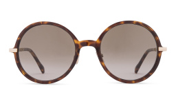 JIMMY CHOO Oversized Round Sunglasses in Havana – Product Photo 1