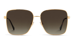 JIMMY CHOO Hester/S Square Sunglasses in Gold Havana – Product Photo 3