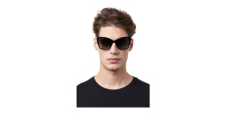 Shop JIMMY CHOO Seba/S Unisex Cat Eye Sunglasses in Black online.
