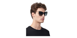 Shop JIMMY CHOO Seba/S Unisex Cat Eye Sunglasses in Black online.