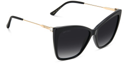 Shop JIMMY CHOO Seba/S Unisex Cat Eye Sunglasses in Black online.